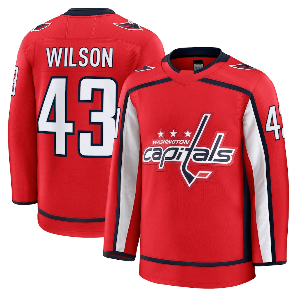 Friene W.Capitals #43 Tom Wilson Red Home Premium Jerseys