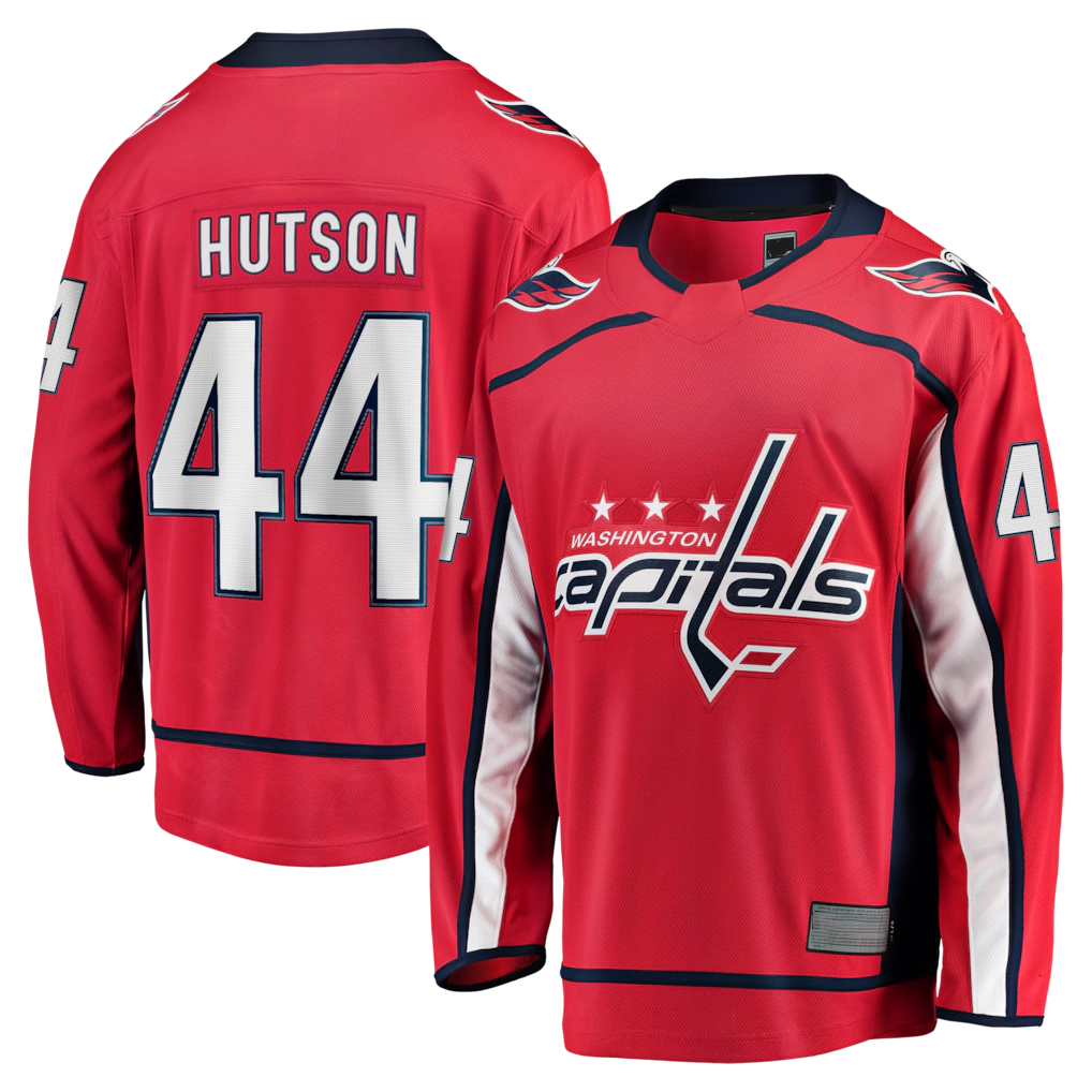 Friene W.Capitals #44 Cole Hutson Red Home Breakaway Jerseys