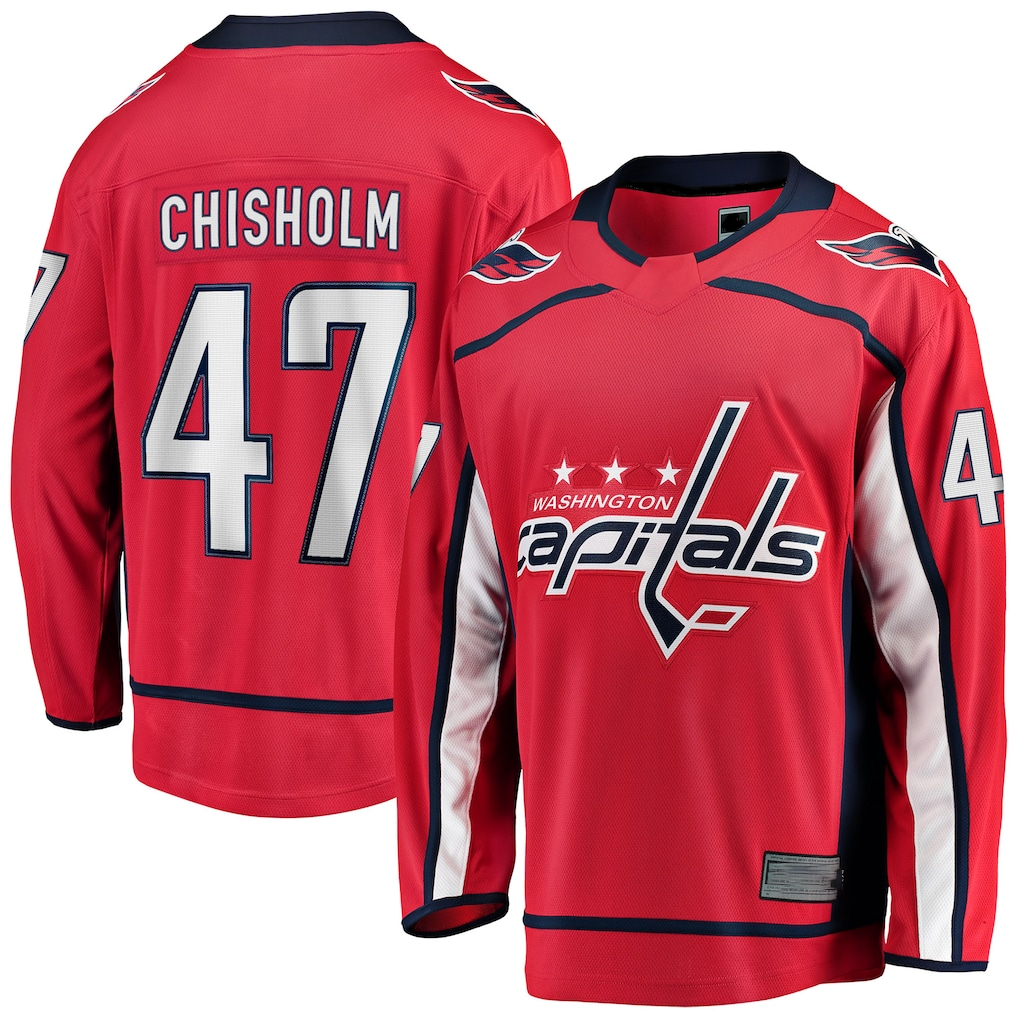 Friene W.Capitals #47 Declan Chisholm Red Home Breakaway Jerseys
