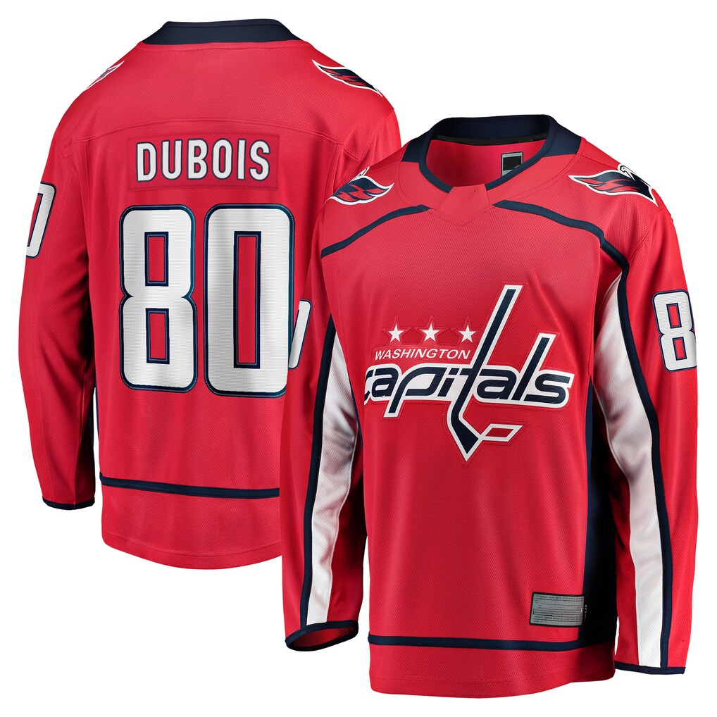 Friene W.Capitals #80 Pierre-Luc Dubois Red Home Premier Breakaway Player Jerseys