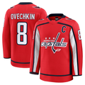Friene W.Capitals #8 Alexander Ovechkin Red Home Premium Jerseys