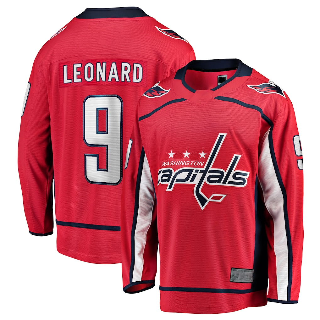Friene W.Capitals #9 Ryan Leonard Red Home Breakaway Jerseys
