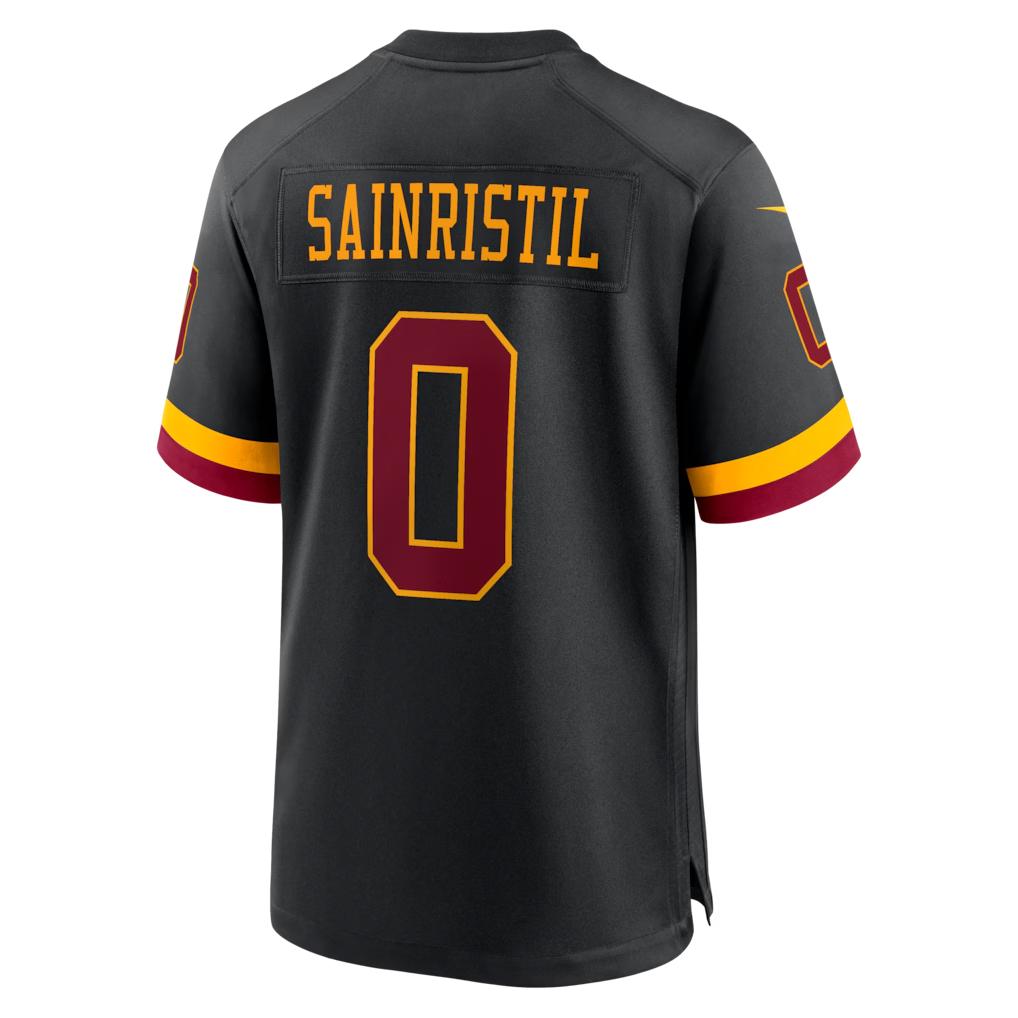 Friene W.Commanders #0 Mike Sainristil Black Hail Raiser Alternate Game Stitched Jerseys