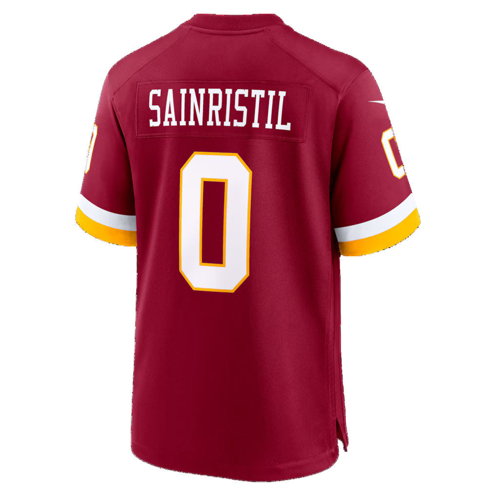 Friene W.Commanders #0 Mike Sainristil Burgundy Game Stitched Jerseys