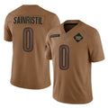 Friene W.Commanders #0 Mike Sainristil Player Brown Limited Salute To Service Home Game Stitched Jerseys