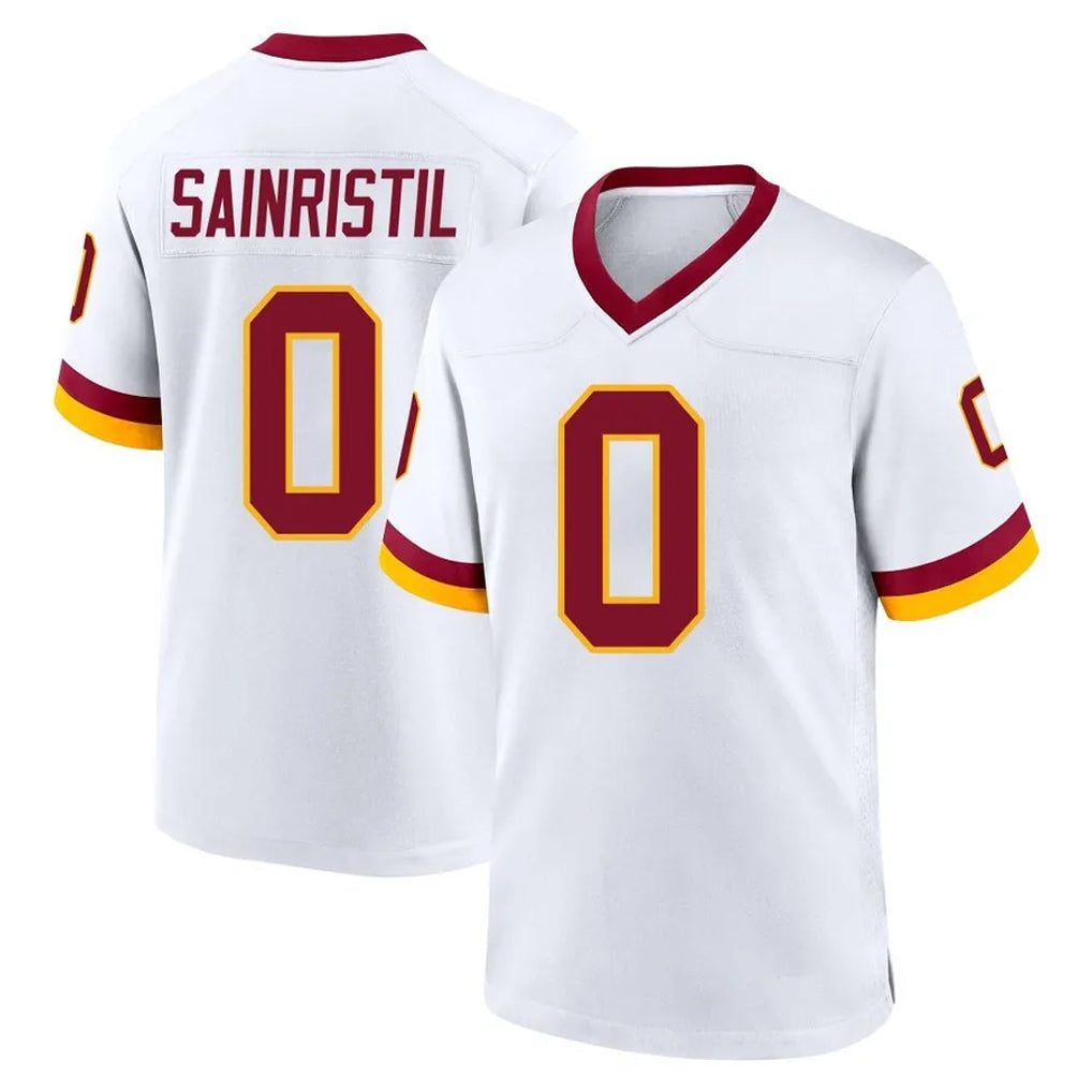 Friene W.Commanders #0 Mike Sainristil Player White Home Game Stitched Jerseys