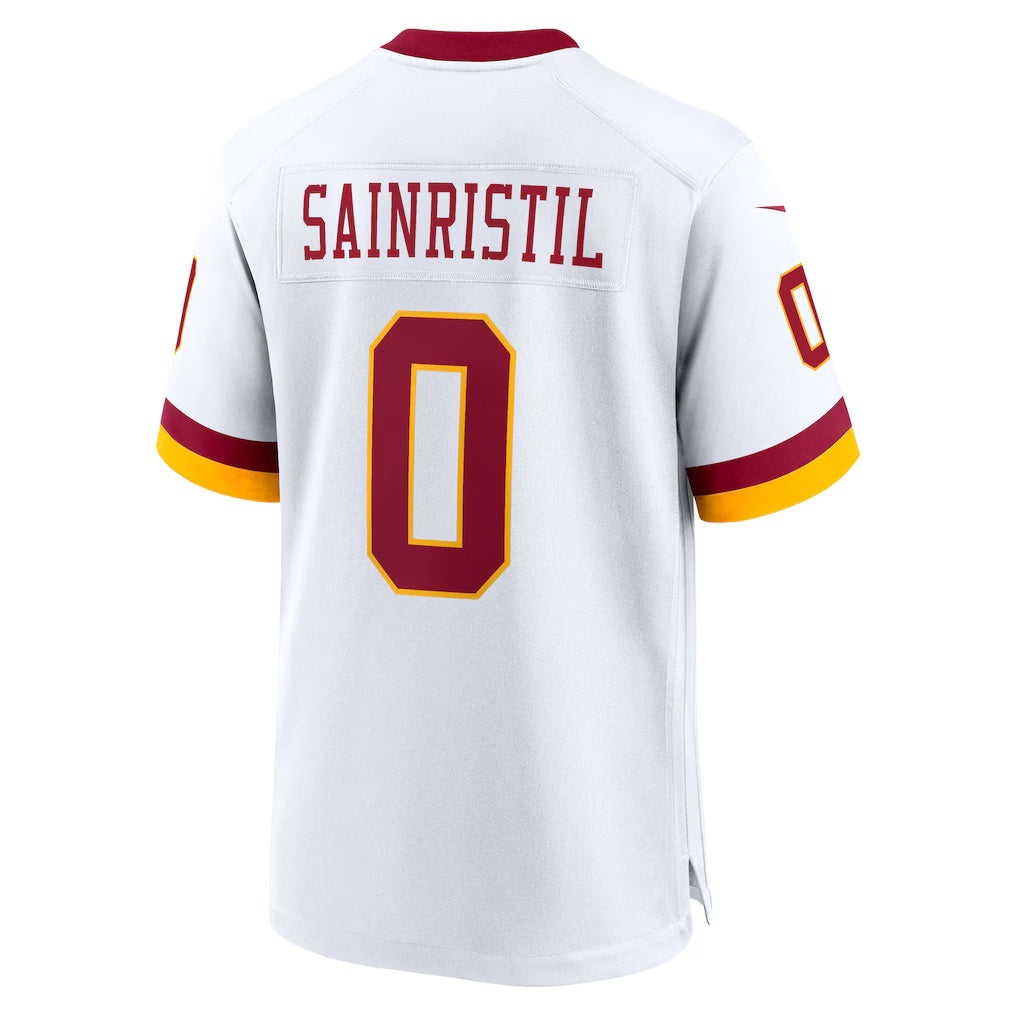 Friene W.Commanders #0 Mike Sainristil White Game Stitched Jerseys