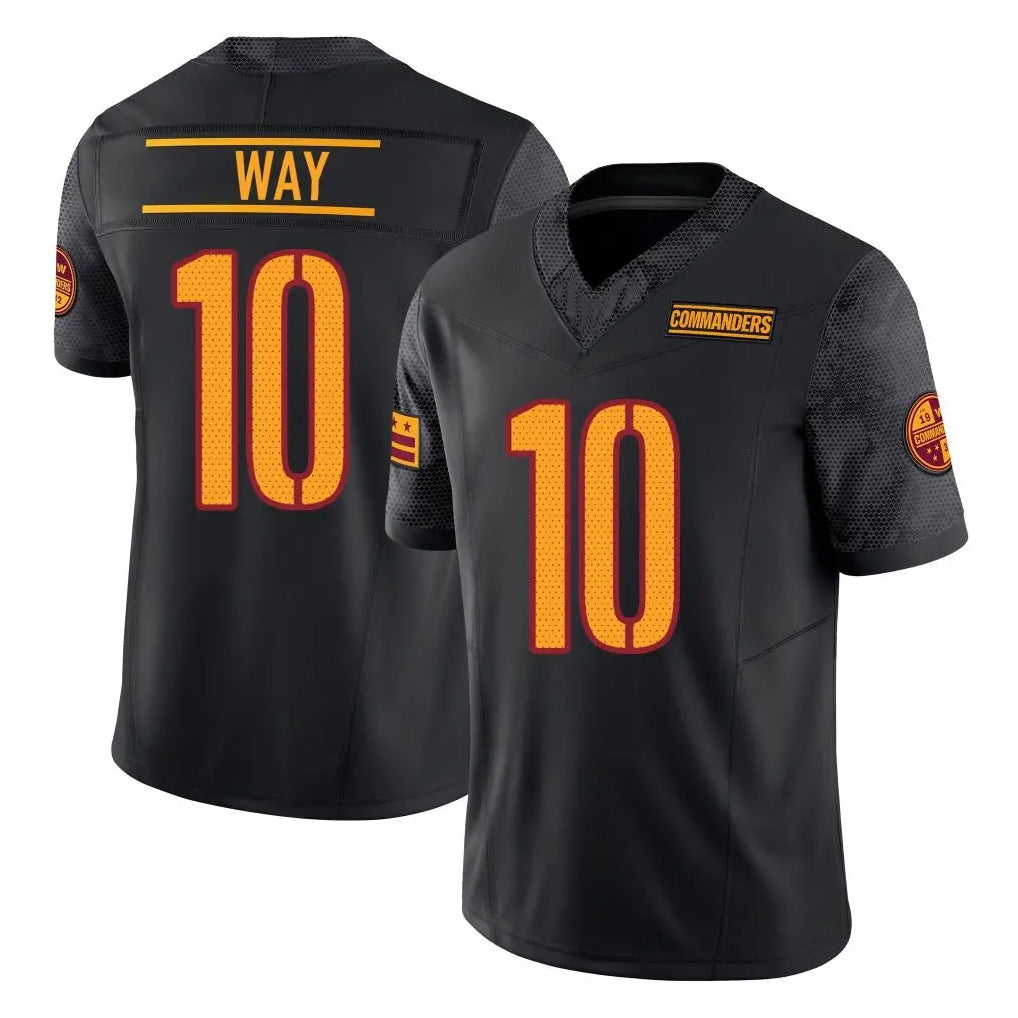 Friene W.Commanders #10 Tress Way Player Black Limited Vapor F.U.S.E. Home Game Stitched Jerseys