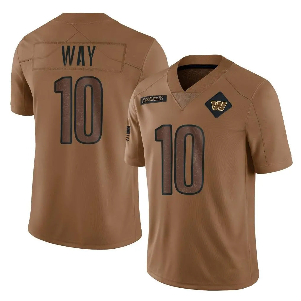 Friene W.Commanders #10 Tress Way Player Brown Limited Salute To Service Home Game Stitched Jerseys