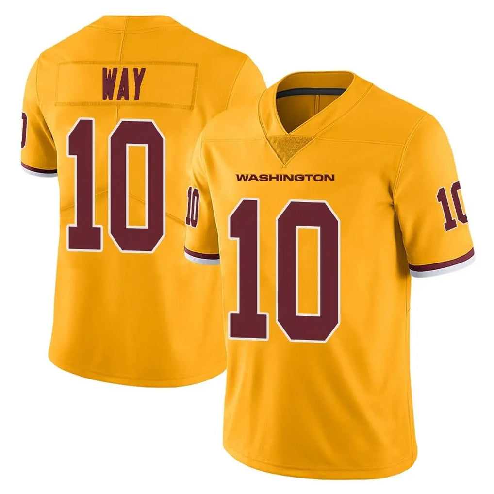 Friene W.Commanders #10 Tress Way Player Gold Limited Color Rush Home Game Stitched Jerseys