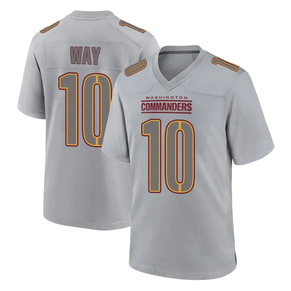 Friene W.Commanders #10 Tress Way Player Gray Atmosphere Fashion Home Game Stitched Jerseys