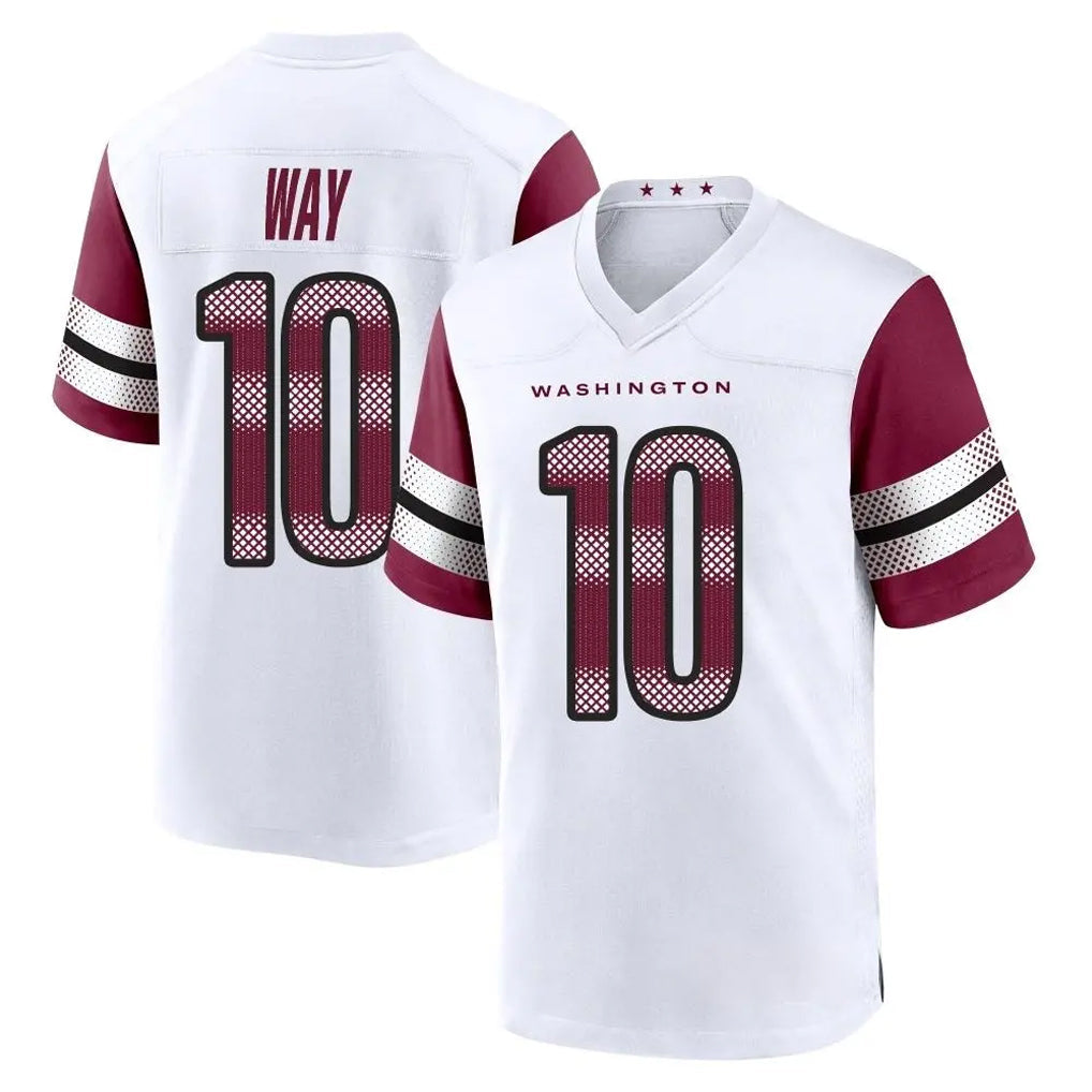 Friene W.Commanders #10 Tress Way Player White Game Home Stitched Jerseys