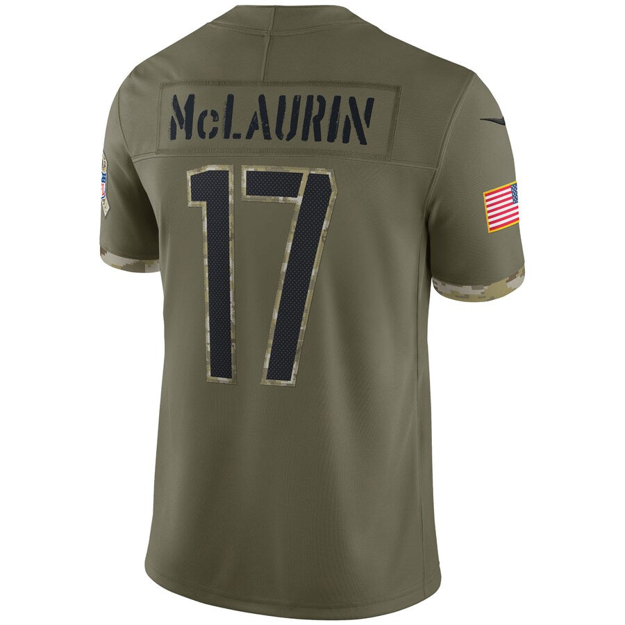 Friene W.Commanders #17 Terry McLaurin Player Olive Salute To Service Limited Stitched Jerseys