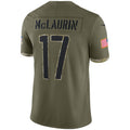 Friene W.Commanders #17 Terry McLaurin Player Olive Salute To Service Limited Stitched Jerseys
