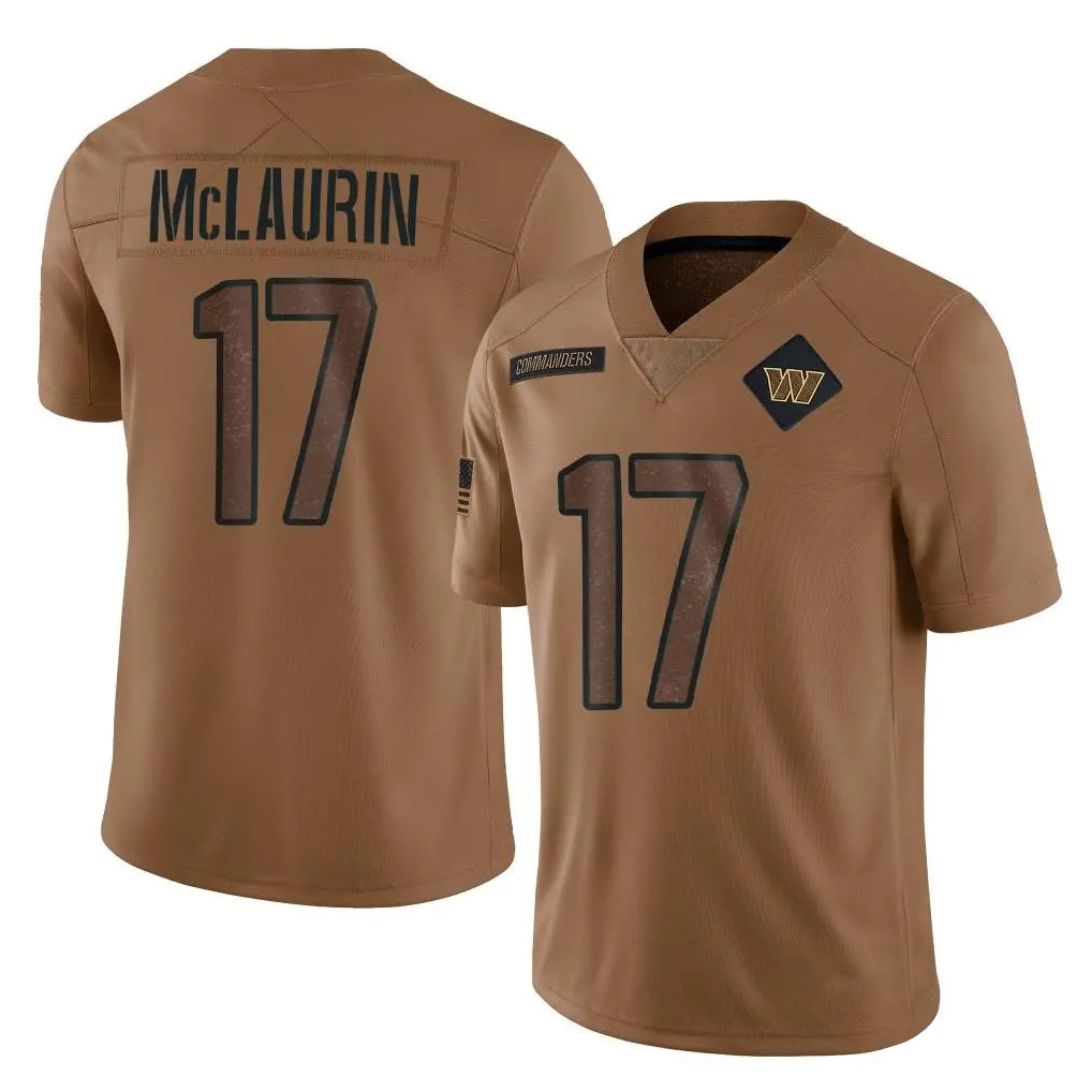 Friene W.Commanders #17 Terry Mclaurin Player Brown Limited Salute To Service Home Game Stitched Jerseys