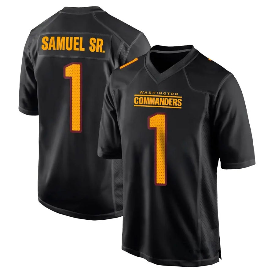 Friene W.Commanders #1 Deebo Samuel Sr Player Black Fashion Game Football Jerseys