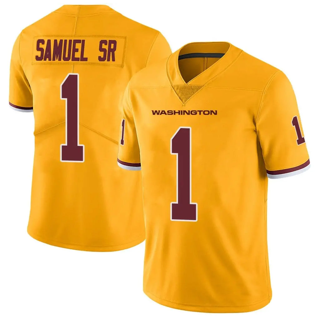 Friene W.Commanders #1 Deebo Samuel Sr Player Gold Vapor Limited Stitched Jerseys