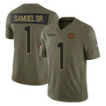 Friene W.Commanders #1 Deebo Samuel Sr Player Olive Salute To Service Limited Stitched Jerseys