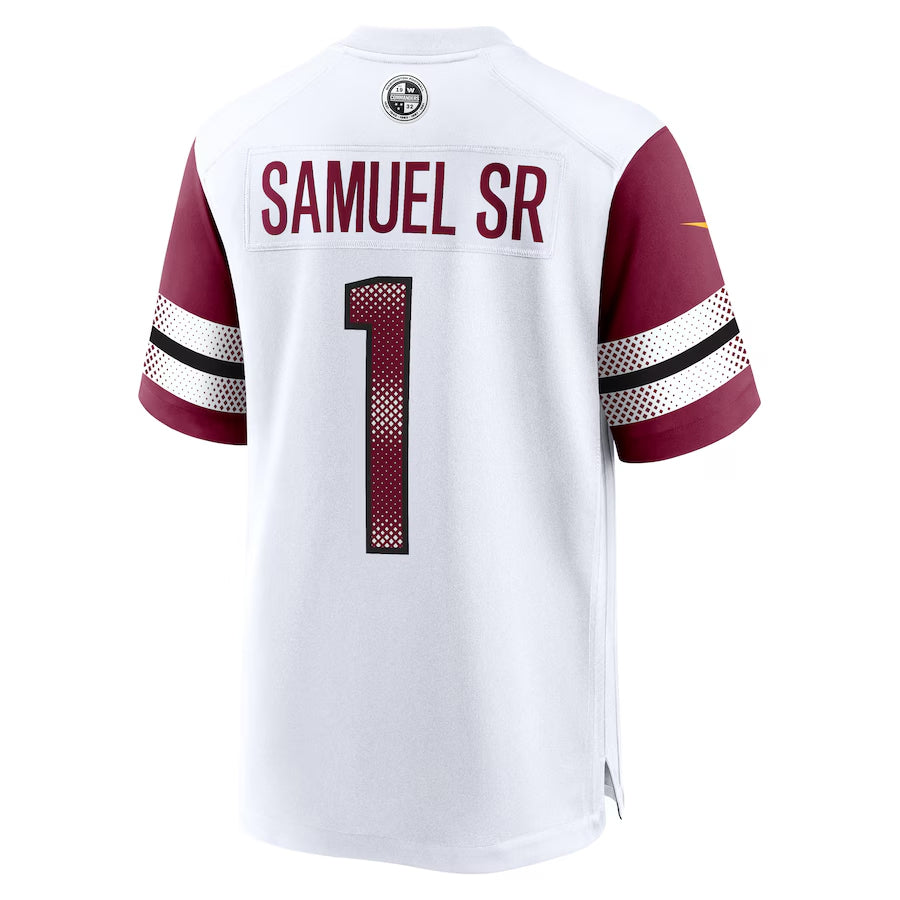 Friene W.Commanders #1 Deebo Samuel Sr Player White Home Game Stitched Jerseys