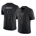 Friene W.Commanders #1 Rachaad White Player Black Limited Reflective Home Game Stitched Jerseys