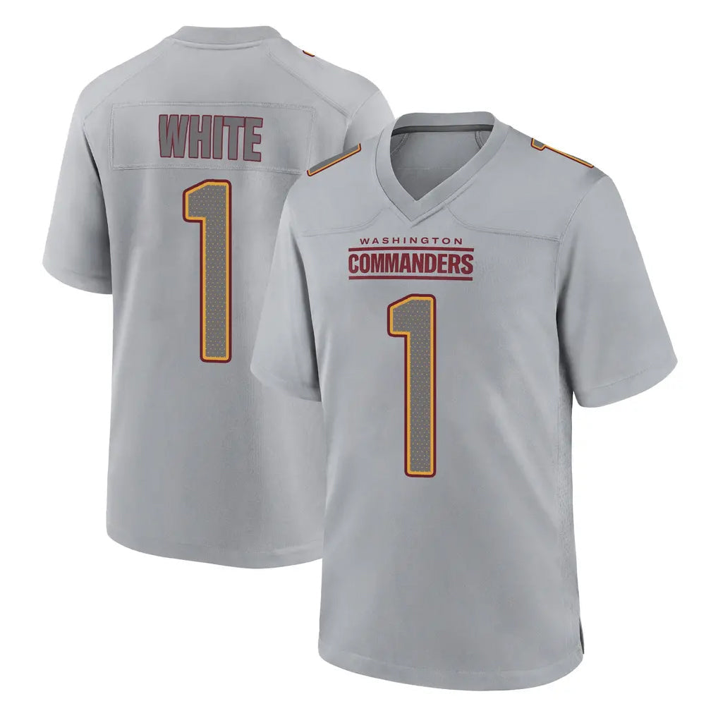 Friene W.Commanders #1 Rachaad White Player Gray Atmosphere Fashion Home Game Stitched Jerseys