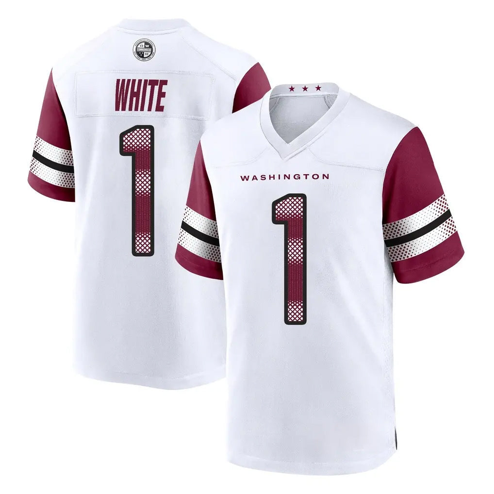 Friene W.Commanders #1 Rachaad White Player White Game Home Stitched Jerseys
