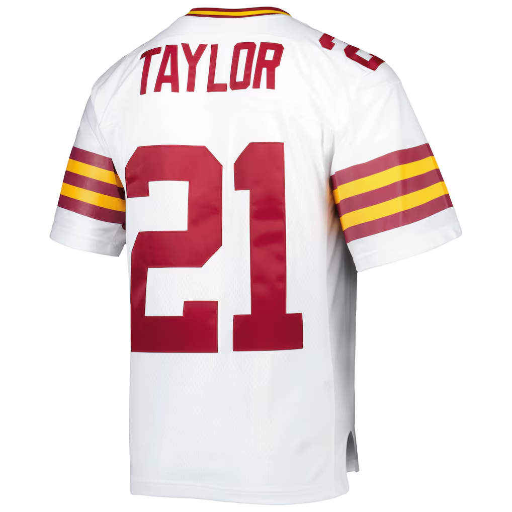 Friene W.Commanders #21 Sean Taylor Mitchell & Ness White Legacy Replica Puhic Game Stitched Jerseys