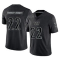 Friene W.Commanders #22 Jacory Croskey-Merritt Player Black Limited Reflective Home Game Stitched Jerseys