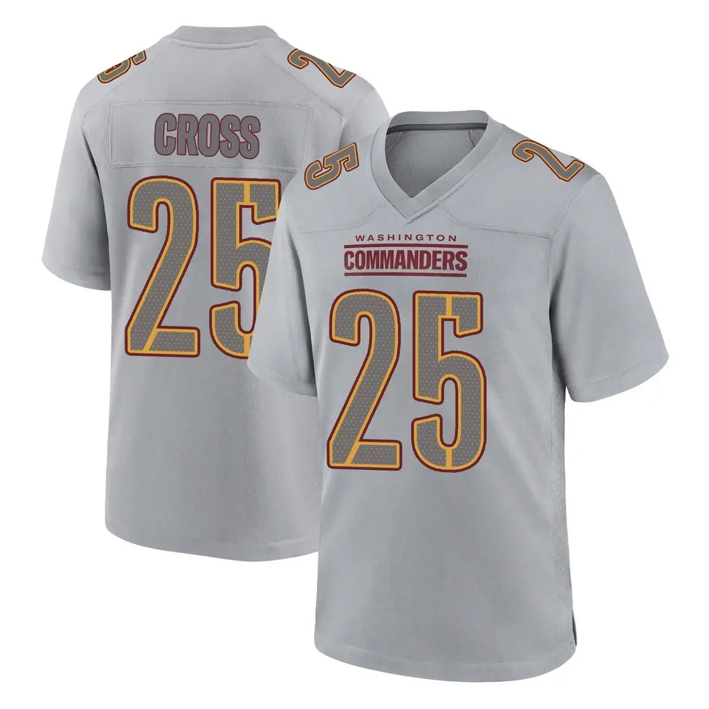 Friene W.Commanders #25 Nick Cross Player Gray Atmosphere Fashion Home Game Stitched Jerseys