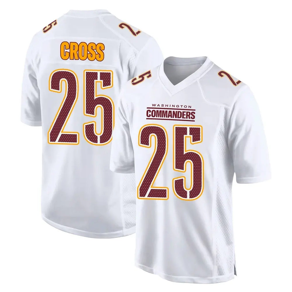 Friene W.Commanders #25 Nick Cross Player White Tundra Fashion Home Game Stitched Jerseys