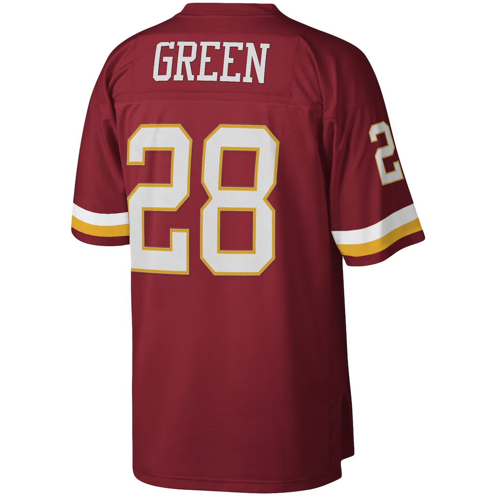 Friene W.Commanders Team #28 Darrell Green Mitchell & Ness Burgundy Legacy Replica Stitched Jerseys
