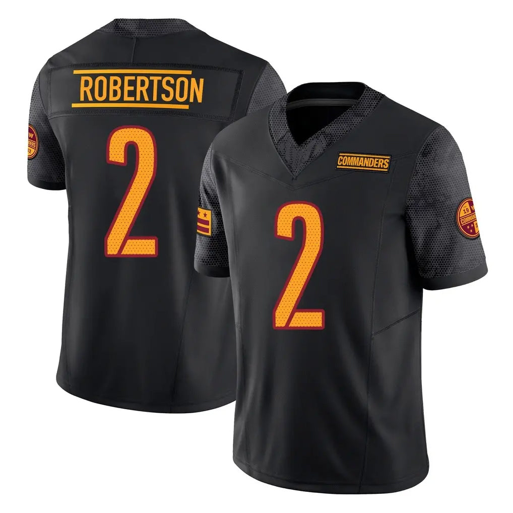 Friene W.Commanders #2 Amik Robertson Player Black Limited Vapor F.U.S.E. Home Game Stitched Jerseys