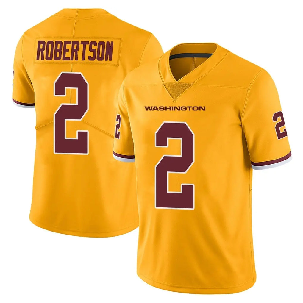 Friene W.Commanders #2 Amik Robertson Player Gold Limited Color Rush Home Game Stitched Jerseys