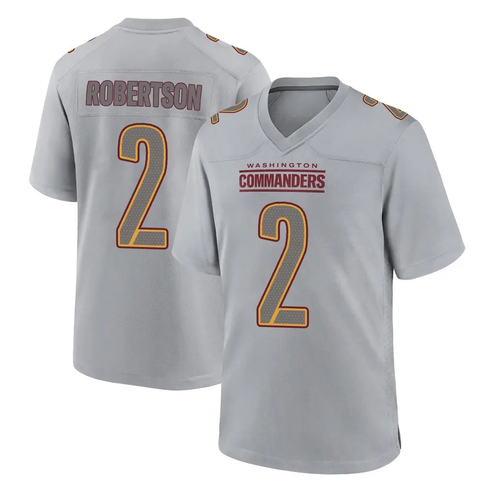 Friene W.Commanders #2 Amik Robertson Player Gray Atmosphere Fashion Home Game Stitched Jerseys