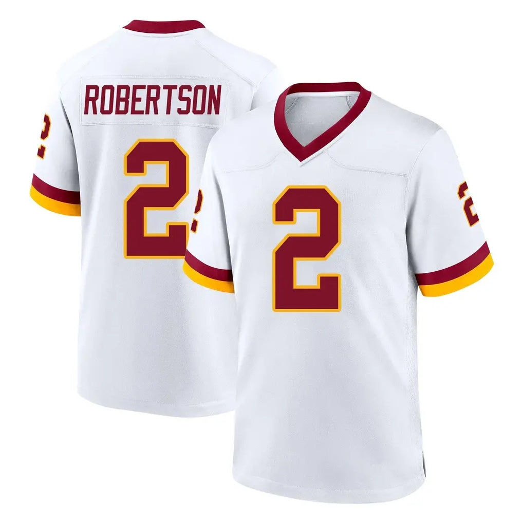 Friene W.Commanders #2 Amik Robertson Player White Home Game Stitched Jerseys
