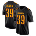 Friene W.Commanders #39 Jeremy Reaves Player Black Carbon Fashion Home Game Stitched Jerseys