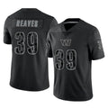 Friene W.Commanders #39 Jeremy Reaves Player Black Limited Reflective Home Game Stitched Jerseys