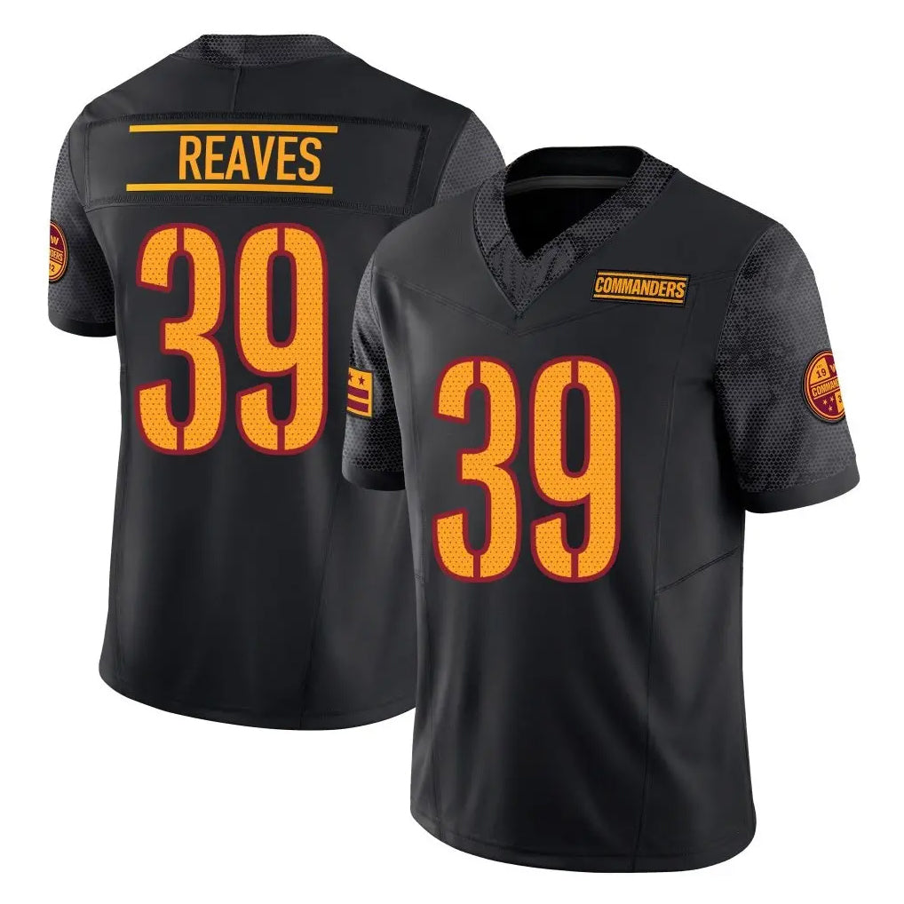 Friene W.Commanders #39 Jeremy Reaves Player Black Limited Vapor F.U.S.E. Home Game Stitched Jerseys