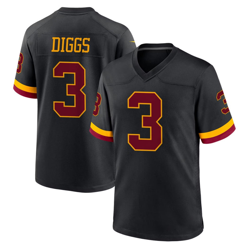 Friene W.Commanders #3 Stefon Diggs Player Black Limited Home Game Stitched Jerseys