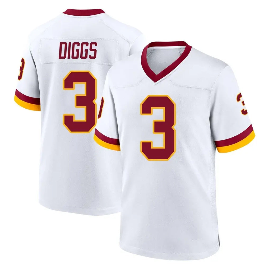 Friene W.Commanders #3 Stefon Diggs Player White Home Game Stitched Jerseys