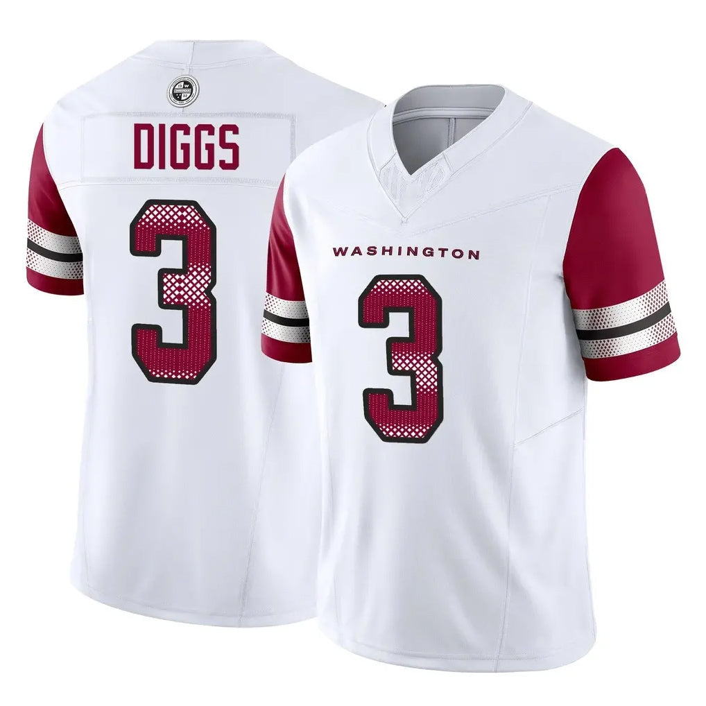 Friene W.Commanders #3 Stefon Diggs Player White Vapor F.U.S.E. Limited Home Game Stitched Jerseys