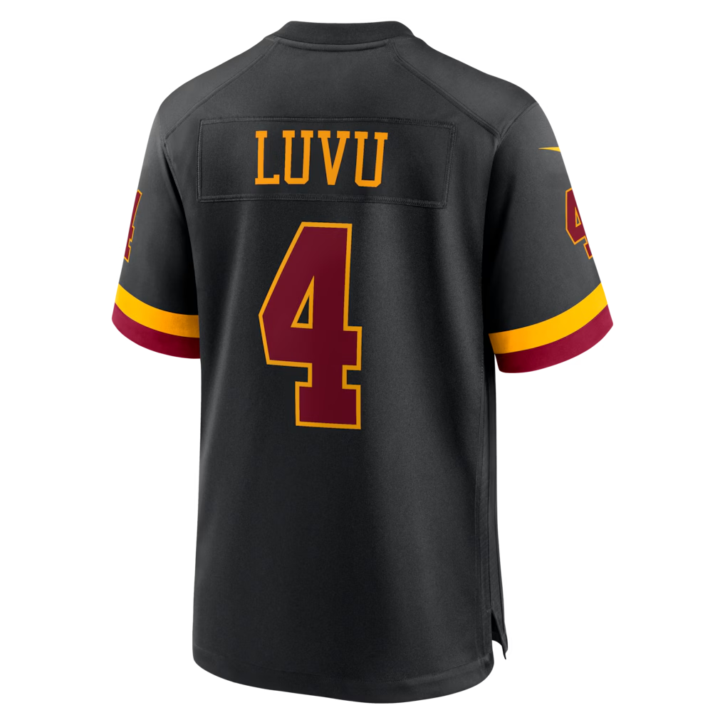 Friene W.Commanders #4 Frankie Luvu Black Hail Raiser Alternate Game Stitched Jerseys
