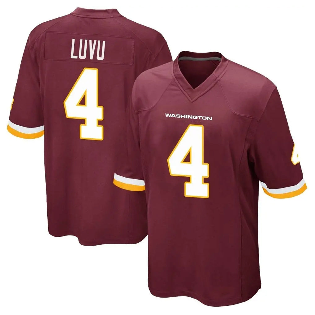 Friene W.Commanders #4 Frankie Luvu Player Burgundy Game Stitched Jerseys