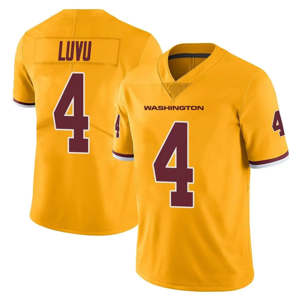 Friene W.Commanders #4 Frankie Luvu Player Gold Vapor Limited Stitched Jerseys