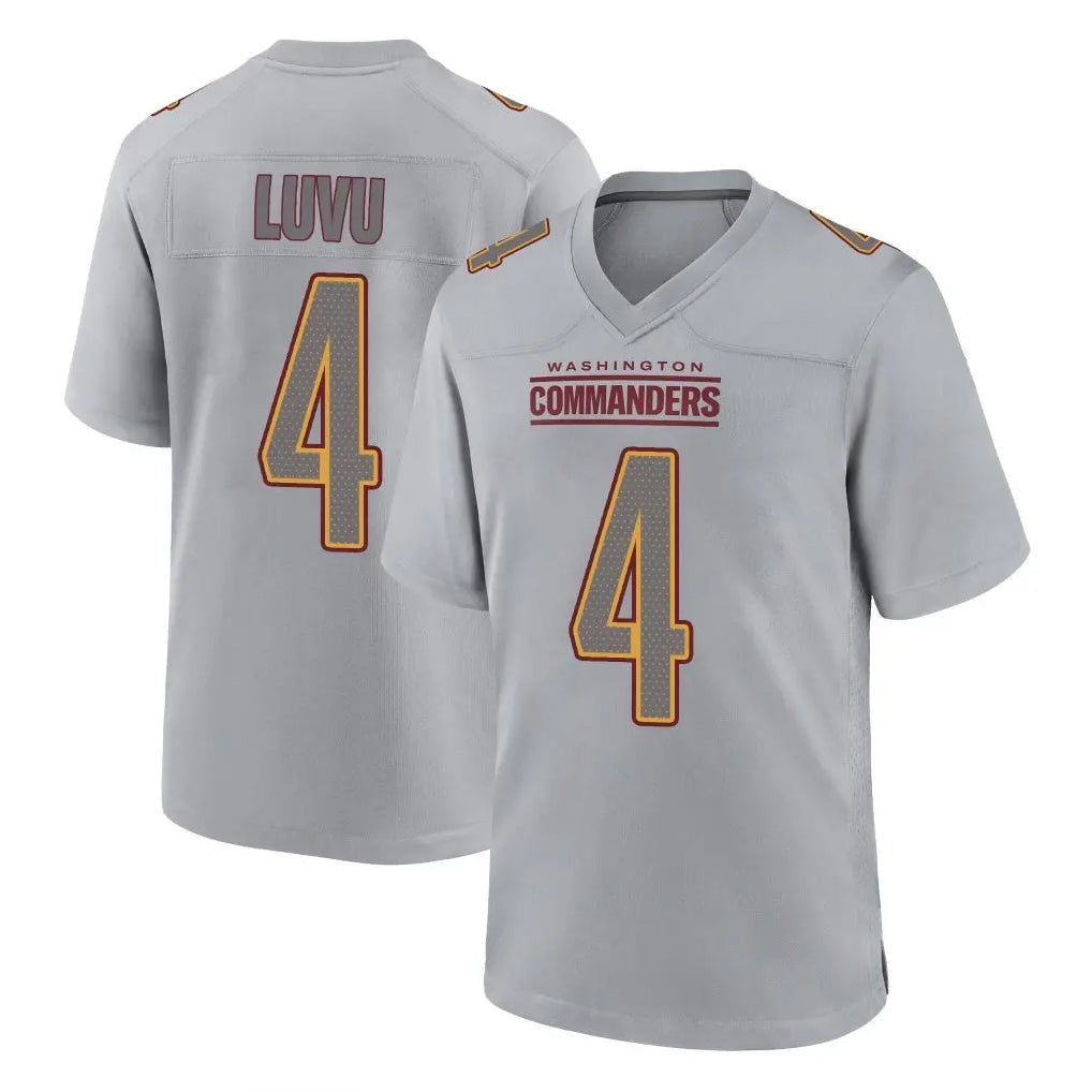 Friene W.Commanders #4 Frankie Luvu Player Gray Atmosphere Fashion Home Game Stitched Jerseys