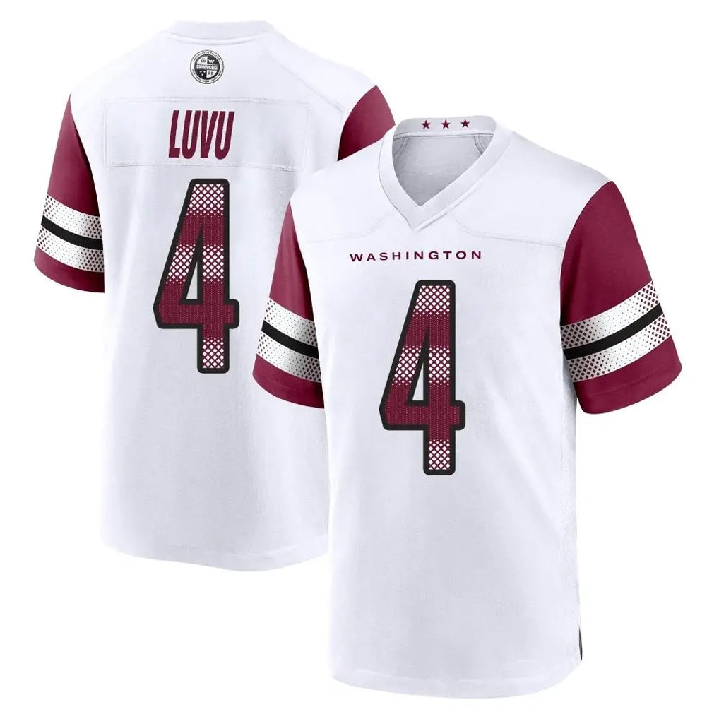 Friene W.Commanders #4 Frankie Luvu Player White Game Home Stitched Jerseys