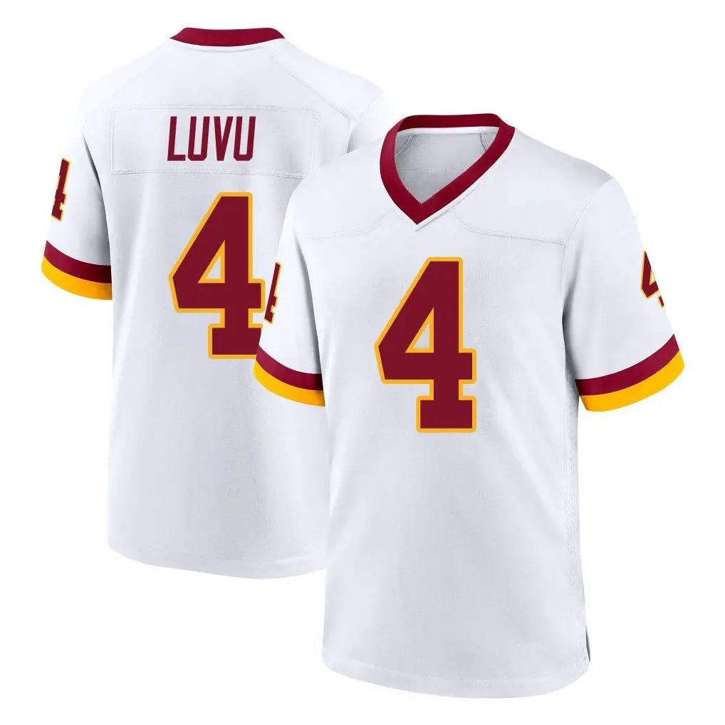 Friene W.Commanders #4 Frankie Luvu Player White Home Game Stitched Jerseys