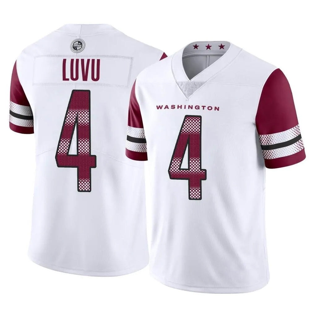 Friene W.Commanders #4 Frankie Luvu Player White Limited Vapor Home Game Stitched Jerseys