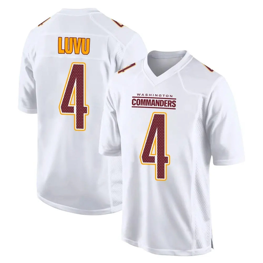 Friene W.Commanders #4 Frankie Luvu Player White Tundra Fashion Home Game Stitched Jerseys