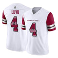 Friene W.Commanders #4 Frankie Luvu Player White Vapor F.U.S.E. Limited Home Game Stitched Jerseys